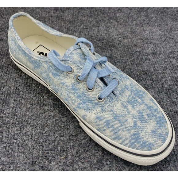 VANS Shoes Women Size 7 AUTHENTIC Denim Winter Sky Blue Canvas Low Sneaker - Picture 4 of 15